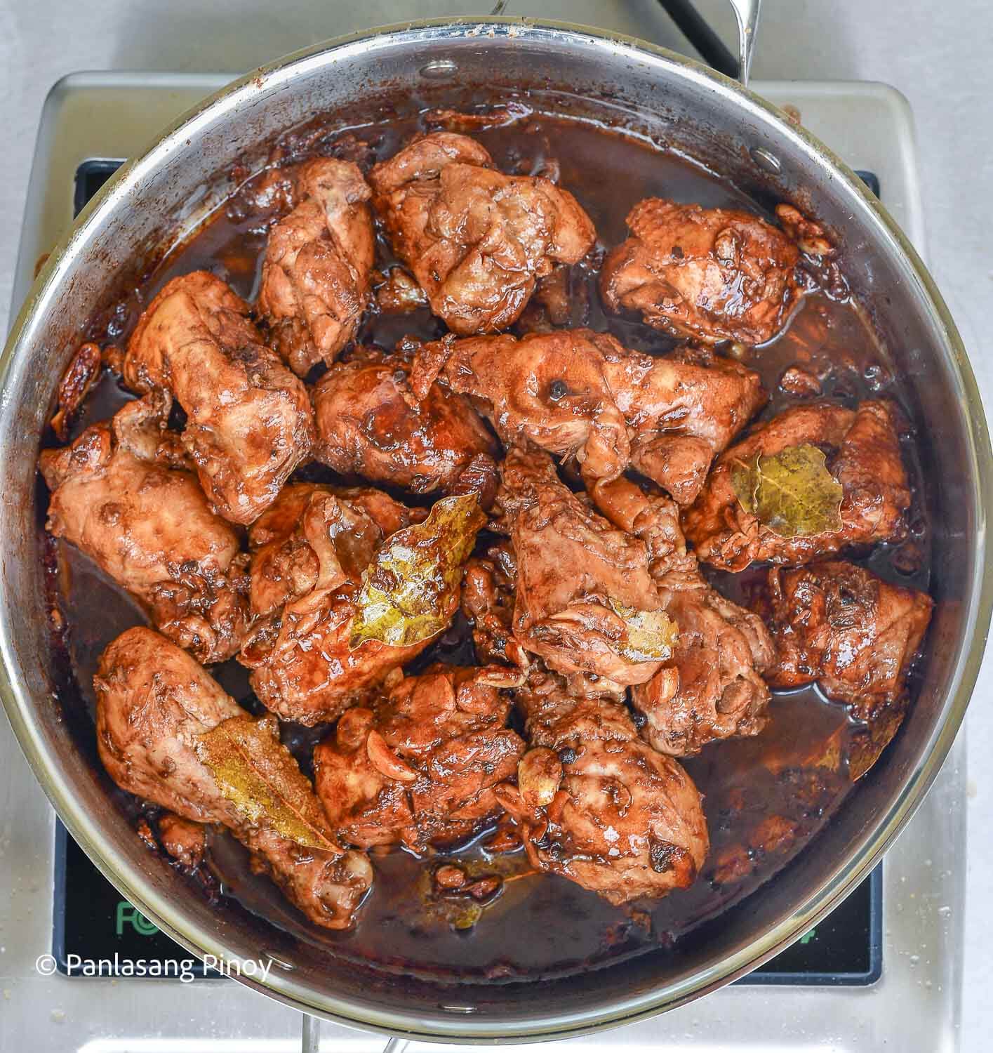 adobo in a pan