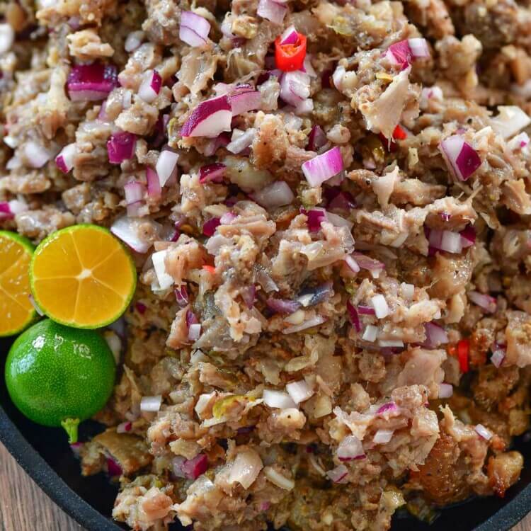 Pork sisig with calamansi